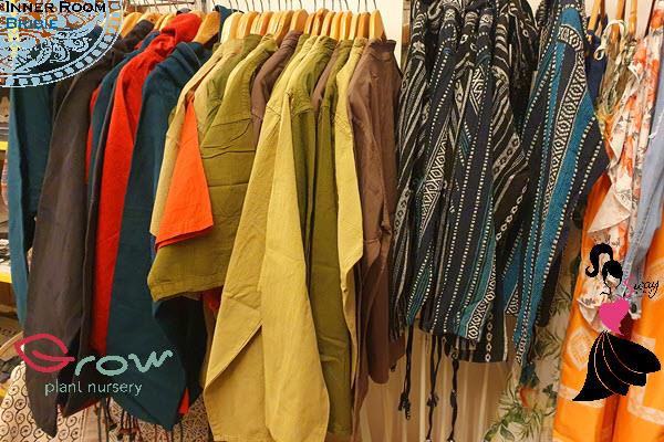 Ethical manufactured natural fibre clothing at Bongaree Village shops