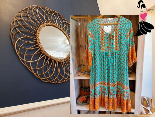 Colourful Boho fashion garment at Bribie Island fashion boutique Sway